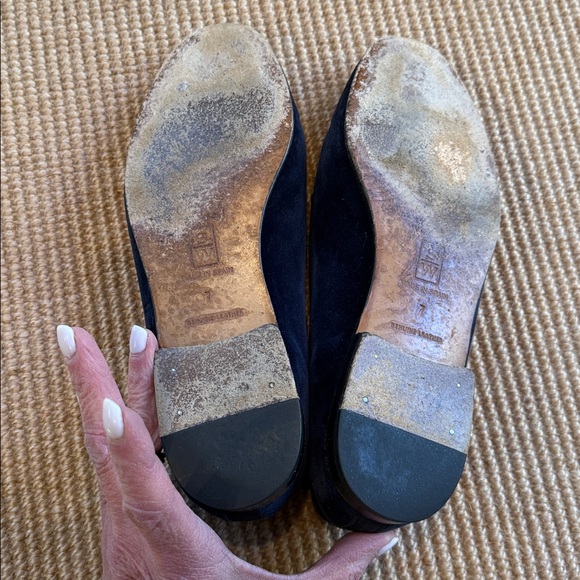 Stubbs & Wootton Navy Velvet Loafers w Silver Cat Embroidery Sz 7 - Picture 5 of 7